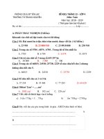 Đề KS lớp 4 tháng 12 - Phạm Bạch Trang