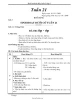 Giáo Án Lớp 1 - Tuần 21 Đến Tuần 25