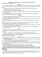 Đề cương Lịch sử 9 HKII, năm học 2019-2020