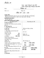 Giáo án dạy học các môn lớp 1 - Tuần 10 năm 2012