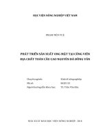 Phát triển sản xuất ong mật tại công viên địa chất toàn cầu cao nguyên đá đồng văn   