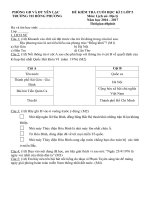 Đề kiểm tra cuối kì 2 - Môn Đại lý - Lớp 5 - Năm học 2016 - 2017