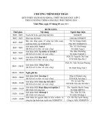 CHƯƠNG TRÌNH HỘI THẢOGIỚI THIỆU SÁCH GIÁO KHOA, THIẾT BỊ GIÁO DỤC LỚP 2 THEO CHƯƠNG TRÌNH GIÁO DỤC PHỔ THÔNG 2018