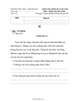 Kiểm tra định kì cuối năm môn: Tiếng Việt 2011 - 2012