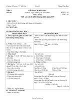 Giáo án Toán lớp 5 - Tuần 9 - Tiết 42: Viết các số đo khối lượng dưới dạng số thập phân - Trương Tiến Đạt - Trường Tiểu học 