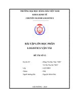Bài tập lớn môn Logistics vận tải