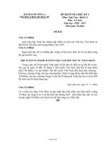 Đề kiểm tra học kỳ I môn: Ngữ văn - Khối 11 ban cơ bản