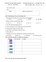 Đề KT cuối kì 2 - Tin học- Lớp 5 - năm học 2015-2016