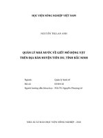 Quản lý nhà nước về giết mổ động vật trên địa bàn huyện tiên du, tỉnh bắc ninh   
