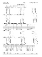 ÔN TẬP LỚP 1 TỪ NGÀY 24