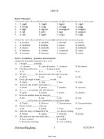 Ôn tập Tiếng Anh 11 - Test 29