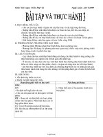 Giáo án môn Tin học 10 - Bài tập và thực hành 3