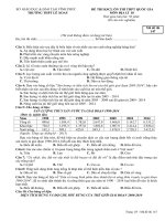 ĐỀ THI KSCL LẦN 3 MÔN ĐỊA LÍ LỚP 10 NĂM HỌC 2016-2017