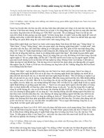 Bài văn điểm 10 duy nhất trong kỳ thi đại học 2008