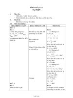 Giáo án môn Vật lý 11 - Tiết 11, 12: Tụ điện