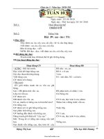 Giáo án Lớp 1 - Tuần 10 - Đặng Thị Lan - Tiểu học hải Dương