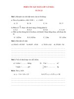 Phiếu bài tập Toán lớp 5 tuần 23