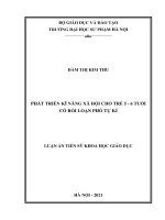 Phát triển kĩ năng xã hội cho trẻ 5   6 tuổi có rối loạn phổ tự kỉ 