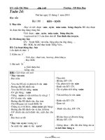 Kế hoạch giảng các môn dạy lớp 1 - Tuần 24 - Trường TH Bản Bua