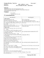 Giáo án lớp 1 môn Thể dục - Trường Tiểu Học Vinh Tan