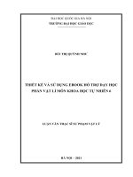 Thiết kế và sử dụng ebook hỗ trợ dạy học phần vật lí, môn khoa học tự nhiên 6 