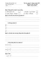 BÀI ÔN TẬP TOÁN TIẾNG VIỆT LỚP 4 NGÀY 17.04.2020