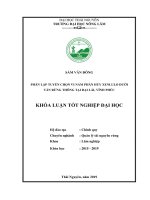 Luận văn tốt nghiệp phân lập tuyển chọn vi nấm phân hủy xenlulo dưới tán rừng thông tại đại lải, vĩnh phúc 