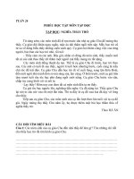 LỚP 5 - TUẦN 26 - PHIẾU HỌC TẬP MÔN TẬP ĐỌC TẬP ĐỌC: NGHĨA THẦY TRÒ