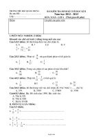 Bài kiểm tra định kì cuối học kì II năm học 2012 - 2013 môn: Toán - Lớp 4
