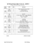 KẾ HOẠCH TUẦN 24