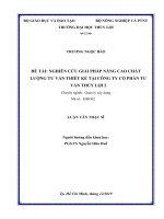 Nghiên cứu giải pháp nâng cao chất lượng tư vấn thiết kế tại công ty cổ phần tư vấn thủy lợi 2 