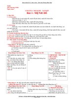 Giáo án Đại số 10 cơ bản Bài 1: Mệnh đề