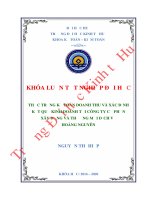 Luận văn kinh tế Kế toán doanh thu và xác định kết quả kinh doanh tại Công ty Cổ phần xây dựng và thương mại dịch vụ Hoàng Nguyên,