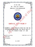 Luận văn kinh tế Nghiên cứu khả năng tiếp nhận hệ thống E-learning trong hoạt động giảng dạy tại Học viện đào tạo quốc tế ANI
