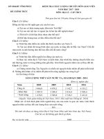 Đề Khảo sát chất lượng giáo viên cấp THCS Tỉnh Vĩnh Phúc năm học 2017-2018. Môn Địa lý