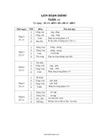 Giáo án môn học lớp 1 - Tuần dạy 14 (chi tiết)