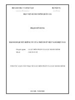Tóm tắt Luận văn Thạc sĩ Luật Hiến Pháp và Luật Hành Chính: Bảo đảm quyền riêng tư của trẻ em ở Việt Nam hiện nay