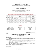 Giáo án Toán 10 chuẩn cả năm