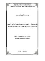 Thiết kế bộ khuếch đại nhiễu công suất thấp LNA cho máy thu định vị GPS GNSS 