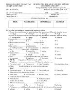 Ôn tập KT HKII tiếng anh 7