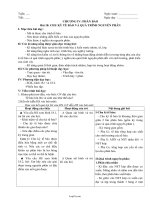 Giáo án Sinh học 10 - Học kỳ 2