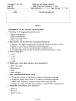 Kiểm tra chất lượng cuối kì 1 Môn: Khoa học - Đề 2