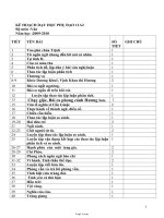 Kế hoạch dạy học phụ đạo 11 bộ môn Văn