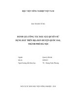Đánh giá hoạt động của văn phòng đăng ký đất đai hà nội chi nhánh quận thanh xuân   