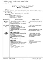 Bài soạn môn học Tiếng Anh lớp 11 - Period 67, 68