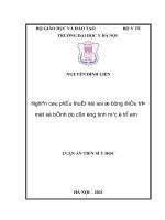 luận án tiến sĩ nghiên cứu phẫu thuật nội soi ổ bụng điều trị một số bệnh do còn ống phúc tinh mạc ở trẻ em  