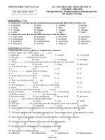 Đề thi chọn học sinh giỏi lớp 11 năm học: 2009 - 2010