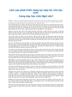 Làm sao phát triển năng lực hợp tác cho học sinh trong ...