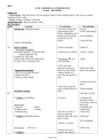 Bài soạn môn học Tiếng Anh lớp 11 - Unit 2: Personal experiences