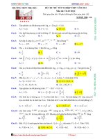 Đề thi thử tốt nghiệp THPT 2021 môn Toán trường THPT Phụ Dực - Thái Bình - TOANMATH.com